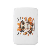 Schattigee Halloween Cat – Kawaii Witch Kat met Pu Badmat (Voorkant Verticaal)