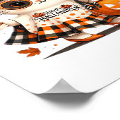 Schattigee Halloween Cat – Kawaii Witch Kat met Pu Poster (Hoek)