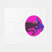 Schattigee Halloween Cat Oversized T-shirt Fleece Deken (Voorkant (Horizontaal))