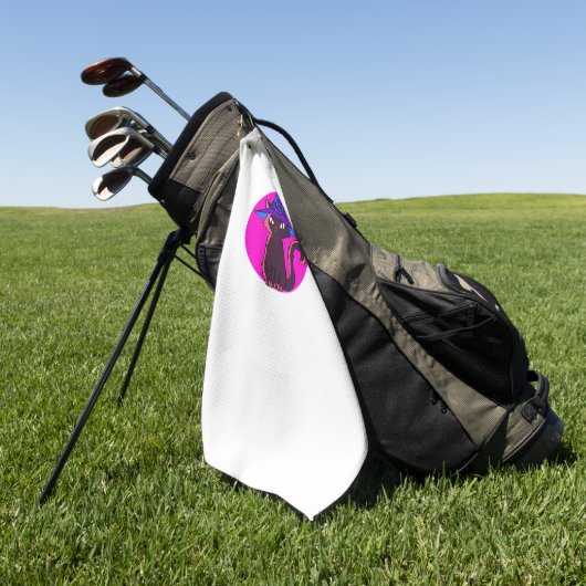 Schattigee Halloween Cat Oversized T-shirt Golfhanddoek (Groen)