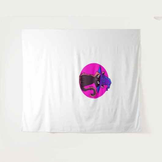 Schattigee Halloween Cat Oversized T-shirt Wandkleed (Voorkant (horizontaal))