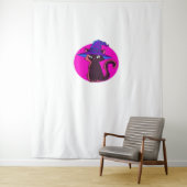 Schattigee Halloween Cat Oversized T-shirt Wandkleed (In situ)