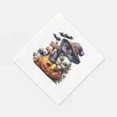 Schattigee Halloween Cat Sticker - Heksengel Pet,  Servet (Hoek)