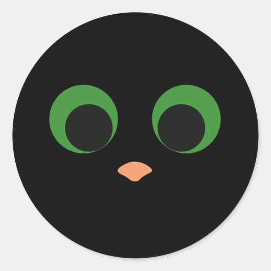 Schattigee Halloween Cat Sticker voor Pop Socket (Voorkant)