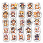 Schattigee Halloween Cat stickers, voordeelpakket, Sticker (Voorkant)