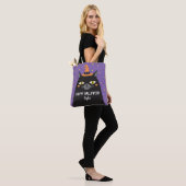Schattigee Halloween Cat Trick or treat canvas tas (Op model)