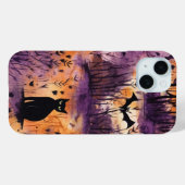 Schattigee Halloween Cat Witch op Pumpkin Herfst S Case-Mate iPhone Case (Achterkant (horizontaal))