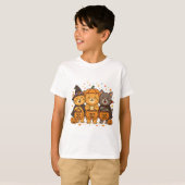 Schattigee Halloween Cats – Trick or treat Squad T T-shirt (Voorkant volledig)