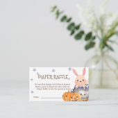 Schattigee Halloween Cauldron Luier Raffle Baby sh Informatiekaartje (Staand voorkant)