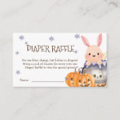 Schattigee Halloween Cauldron Luier Raffle Baby sh Informatiekaartje (Voorkant)