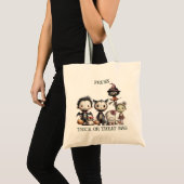 Schattigee Halloween Characters Trick or treat Tote Bag (Voorkant (product))