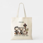 Schattigee Halloween Characters Trick or treat Tote Bag (Achterkant)