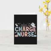 Schattigee Halloween Charge Nurse Nursing Kaart (Gele Bloem)