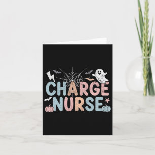 Schattigee Halloween Charge Nurse Nursing Kaart