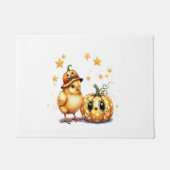 Schattigee Halloween Chick Pumpkin Deurmat (Voorkant)