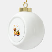 Schattigee Halloween Chick Pumpkin Keramische Bal Ornament (Rechts)
