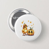 Schattigee Halloween Chick Pumpkin Ronde Button 5,7 Cm (Voorkant /achterkant)