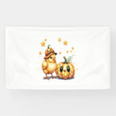 Schattigee Halloween Chick Pumpkin Spandoek (Horizontaal)