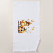 Schattigee Halloween Chick Pumpkin Strandlaken (Voorkant)