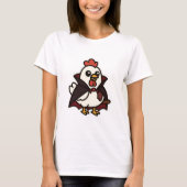 Schattigee Halloween Chicken Vampire T-shirt (Voorkant)