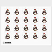 Schattigee Halloween Chicken Vampire Vierkante Sticker (Vel)