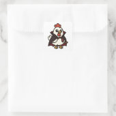 Schattigee Halloween Chicken Vampire Vierkante Sticker (Tas)