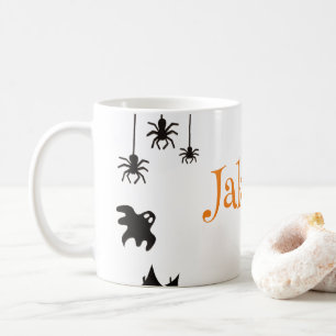 Schattigee Halloween Coffee Mok met naam – geperso