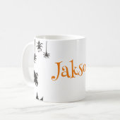 Schattigee Halloween Coffee Mok met naam – geperso (Voorkant links)