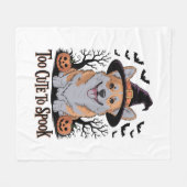 Schattigee Halloween Corgi in het Pet van de heks Fleece Deken (Voorkant (Horizontaal))