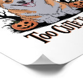 Schattigee Halloween Corgi in het Pet van de heks Poster (Hoek)