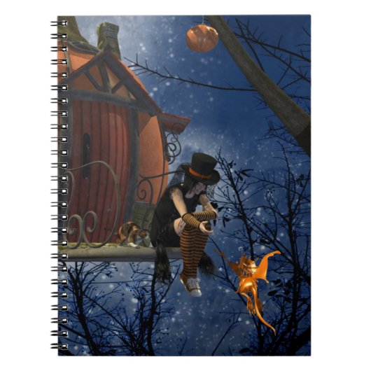 Schattigee Halloween Creature Encounter Notitieboek (Voorkant)