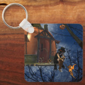 Schattigee Halloween Creature Encounter Sleutelhanger (Voorkant)