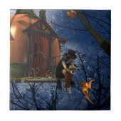 Schattigee Halloween Creature Encounter Tegeltje (Voorkant)