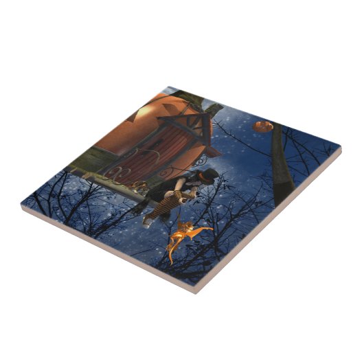 Schattigee Halloween Creature Encounter Tegeltje (Zijkant)