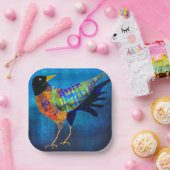 Schattigee Halloween Crow Square Paper Bord (Feest)