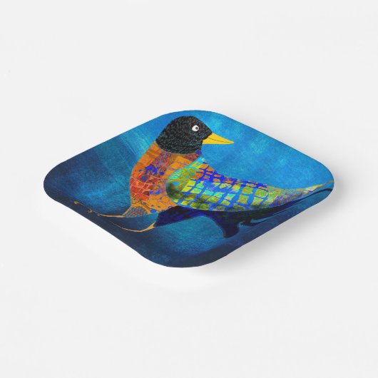 Schattigee Halloween Crow Square Paper Bord (Gebogen)