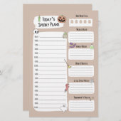 Schattigee Halloween Daily Planner Sheet (Voorkant / Achterkant)