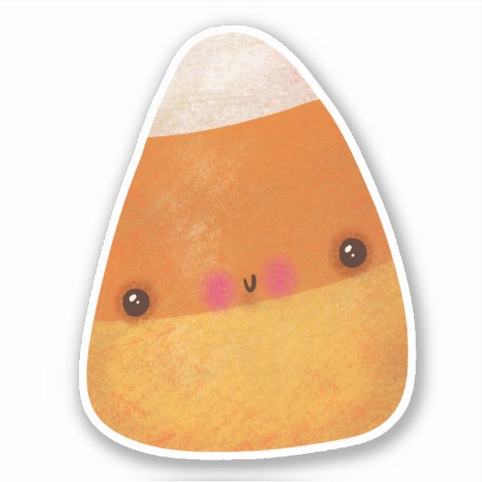 Schattigee Halloween Decor Candy Corn Sticker (Voorkant)
