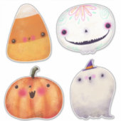 Schattigee Halloween Decor Spooky Collectie Sticker (Voorkant)