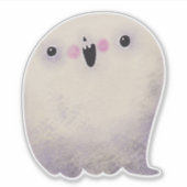 Schattigee Halloween Decoratie Spooky Ghost Sticker (Voorkant)