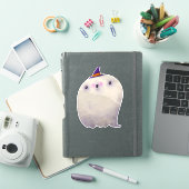Schattigee Halloween Decoratie Spooky Ghost Sticker (iPad Cover)