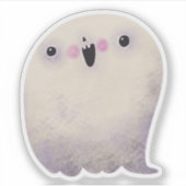 Schattigee Halloween Decoratie Spooky Ghost Sticker (Voorkant)