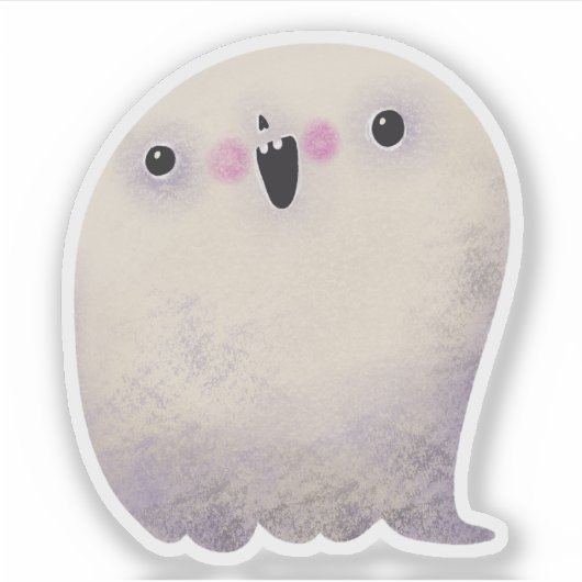 Schattigee Halloween Decoratie Spooky Ghost Sticker (Voorkant)