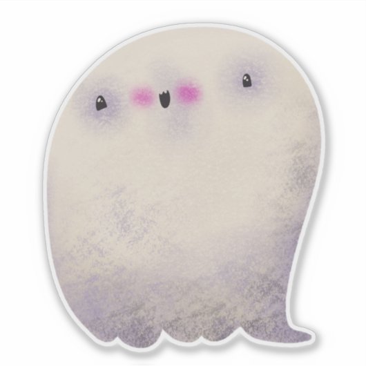 Schattigee Halloween Decoratie Spooky Ghost Sticker (Voorkant)