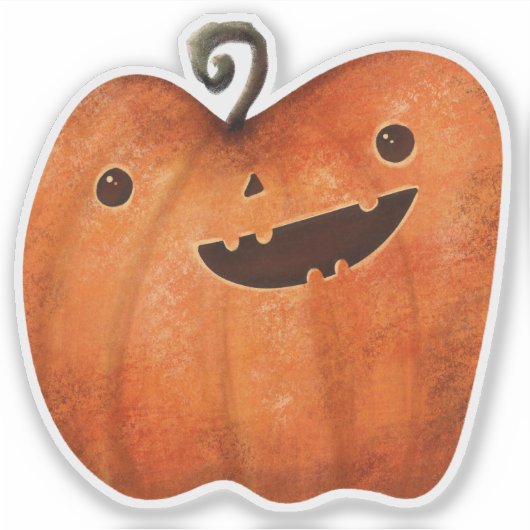 Schattigee Halloween Decoratie Spooky Pumpkin Sticker (Voorkant)