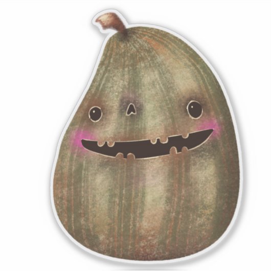 Schattigee Halloween Decoratie Spooky Pumpkin Sticker (Voorkant)