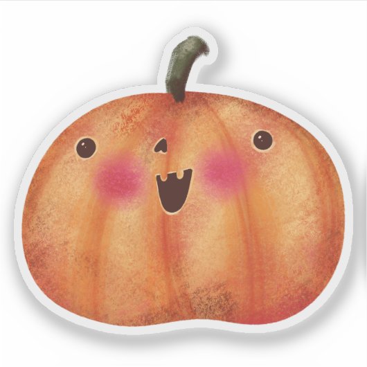 Schattigee Halloween Decoratie Spooky Pumpkin Sticker (Voorkant)