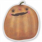 Schattigee Halloween Decoratie Spooky Pumpkin Sticker (Voorkant)