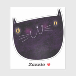 Schattigee Halloween decoratie Zwarte kat Sticker