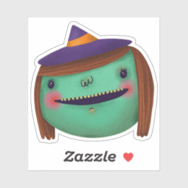 Schattigee Halloween Decoration Witch Sticker